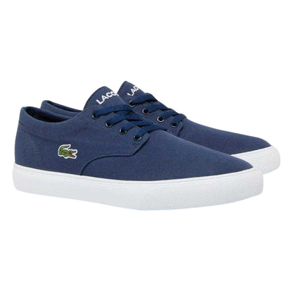 Navy - Lifestyle - Lacoste Mens Canvas Grip Flat Trainers