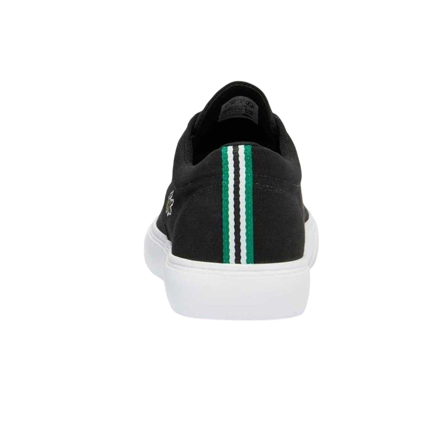 Black - Back - Lacoste Mens Canvas Grip Flat Trainers