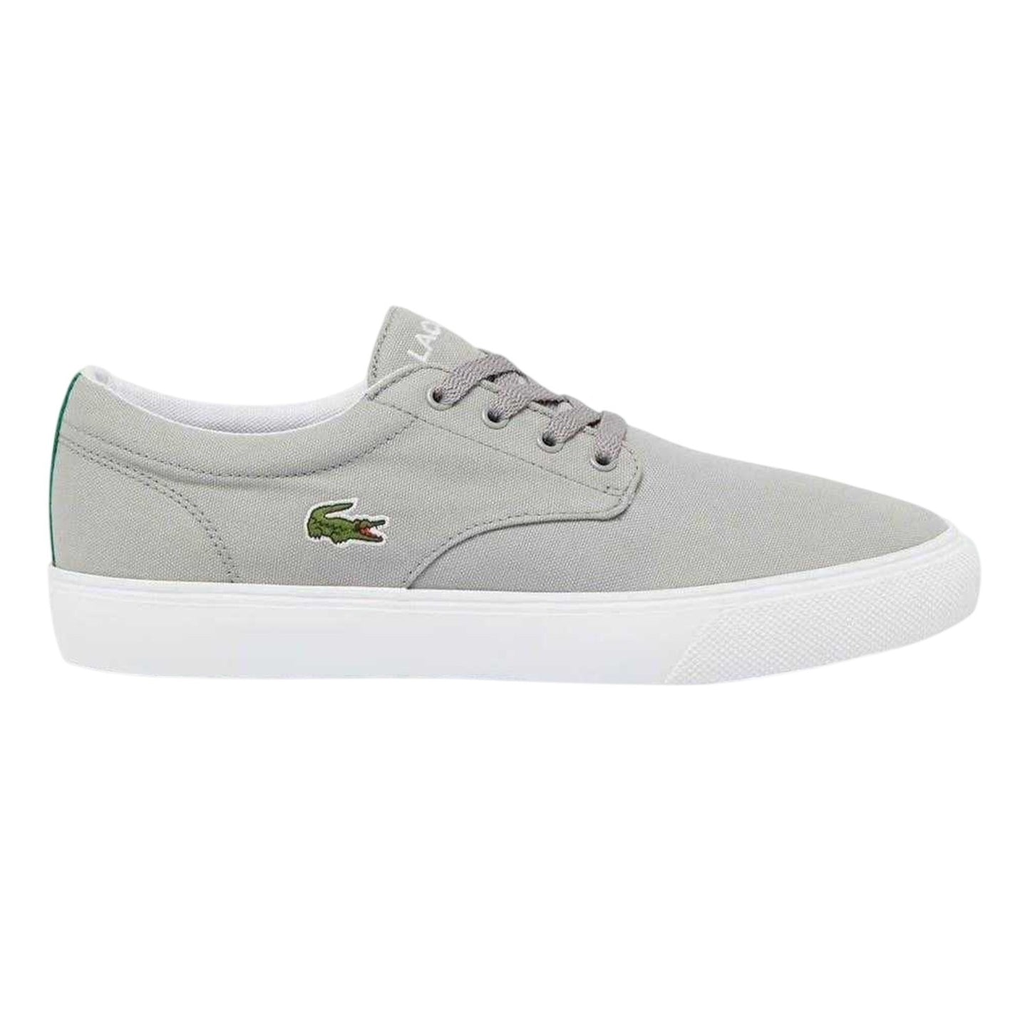 Light - Front - Lacoste Mens Canvas Grip Flat Trainers