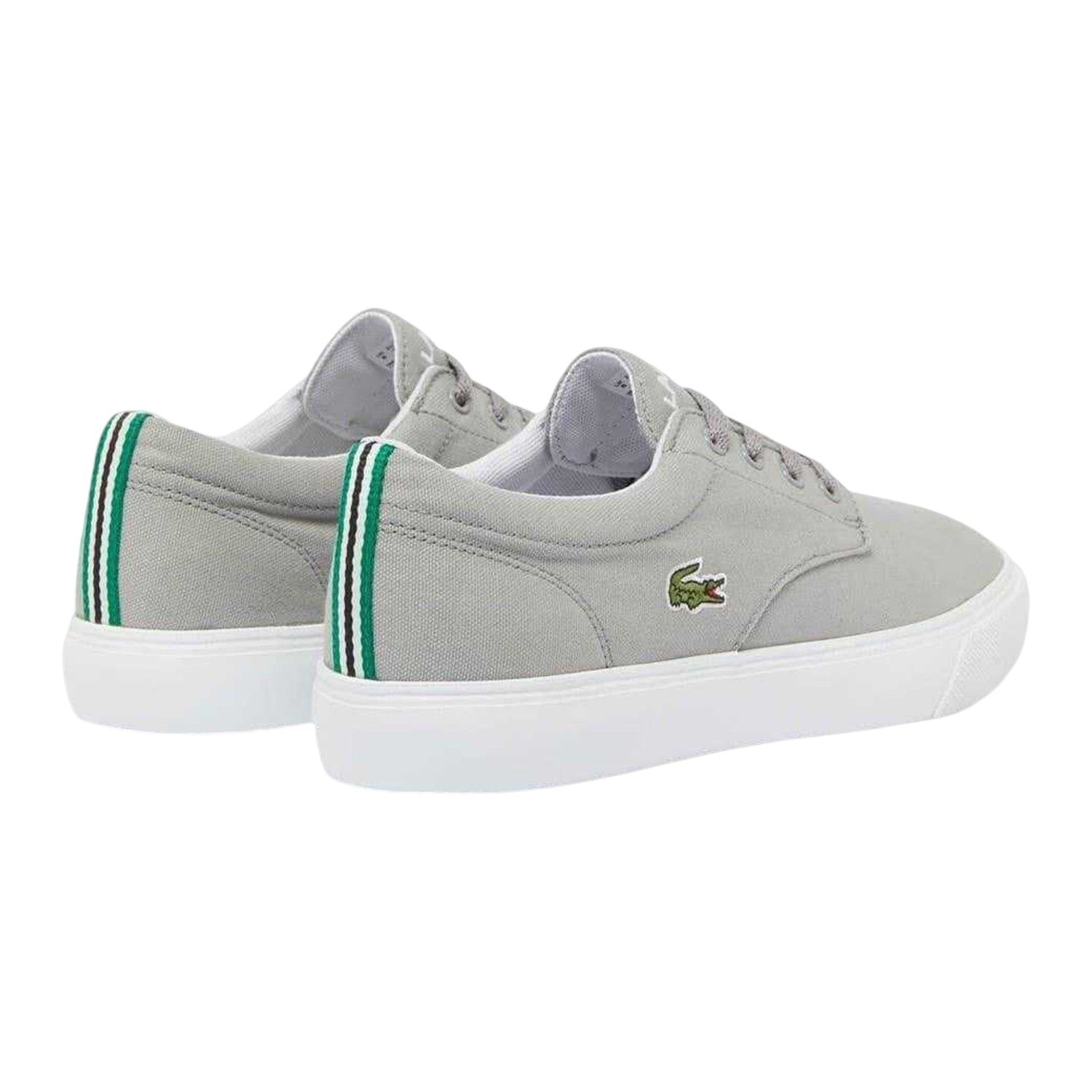 Light - Back - Lacoste Mens Canvas Grip Flat Trainers