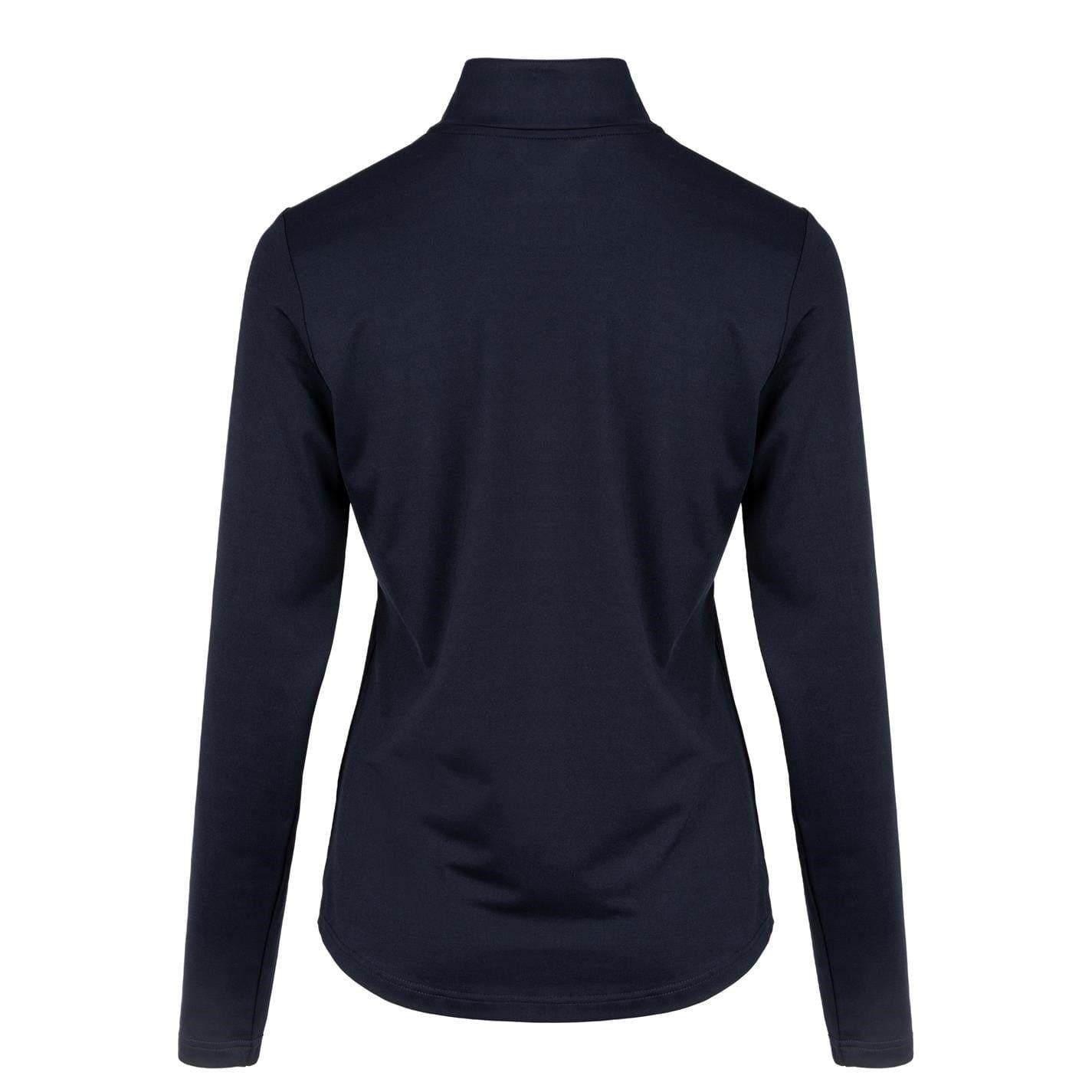 Navy - Back - Slazenger Womens-Ladies Logo Half Zip Top