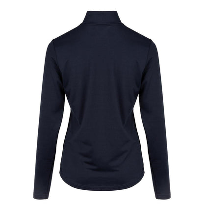 Navy - Back - Slazenger Womens-Ladies Logo Half Zip Top