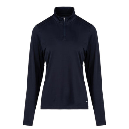 Navy - Front - Slazenger Womens-Ladies Logo Half Zip Top