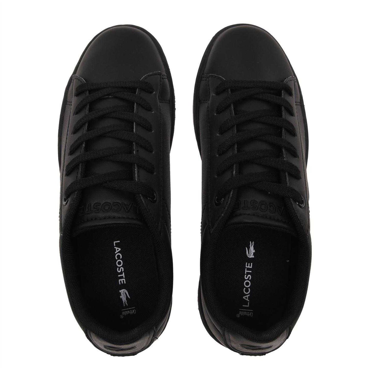Black - Lifestyle - Lacoste Childrens-Kids Carnaby Evo BL Ortholite Flat Trainers