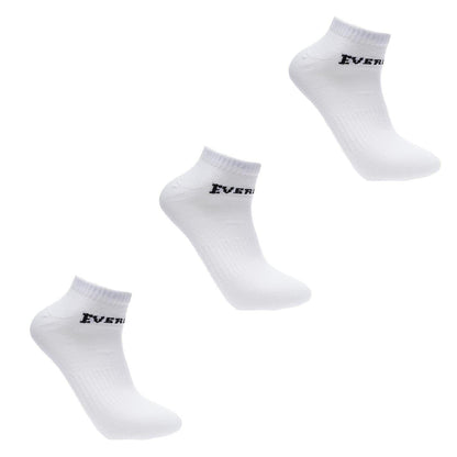 White - Front - Everlast Mens Trainer Socks (Pack of 3)