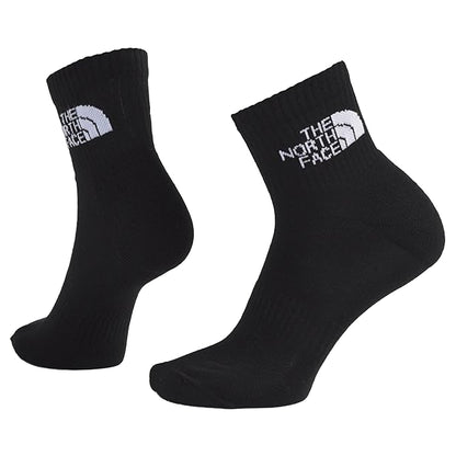 Black - Back - The North Face Unisex Adult Crew Socks (Pack of 3)