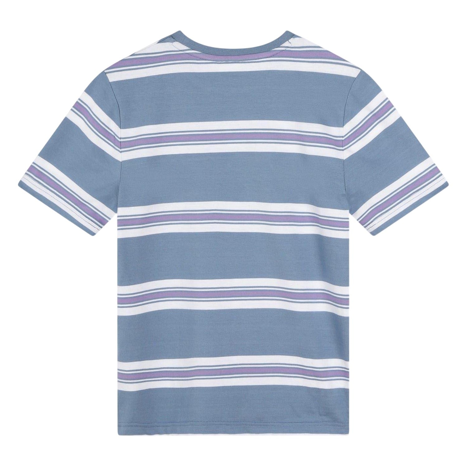 Medium Grey - Back - Boss Childrens-Kids Striped T-Shirt
