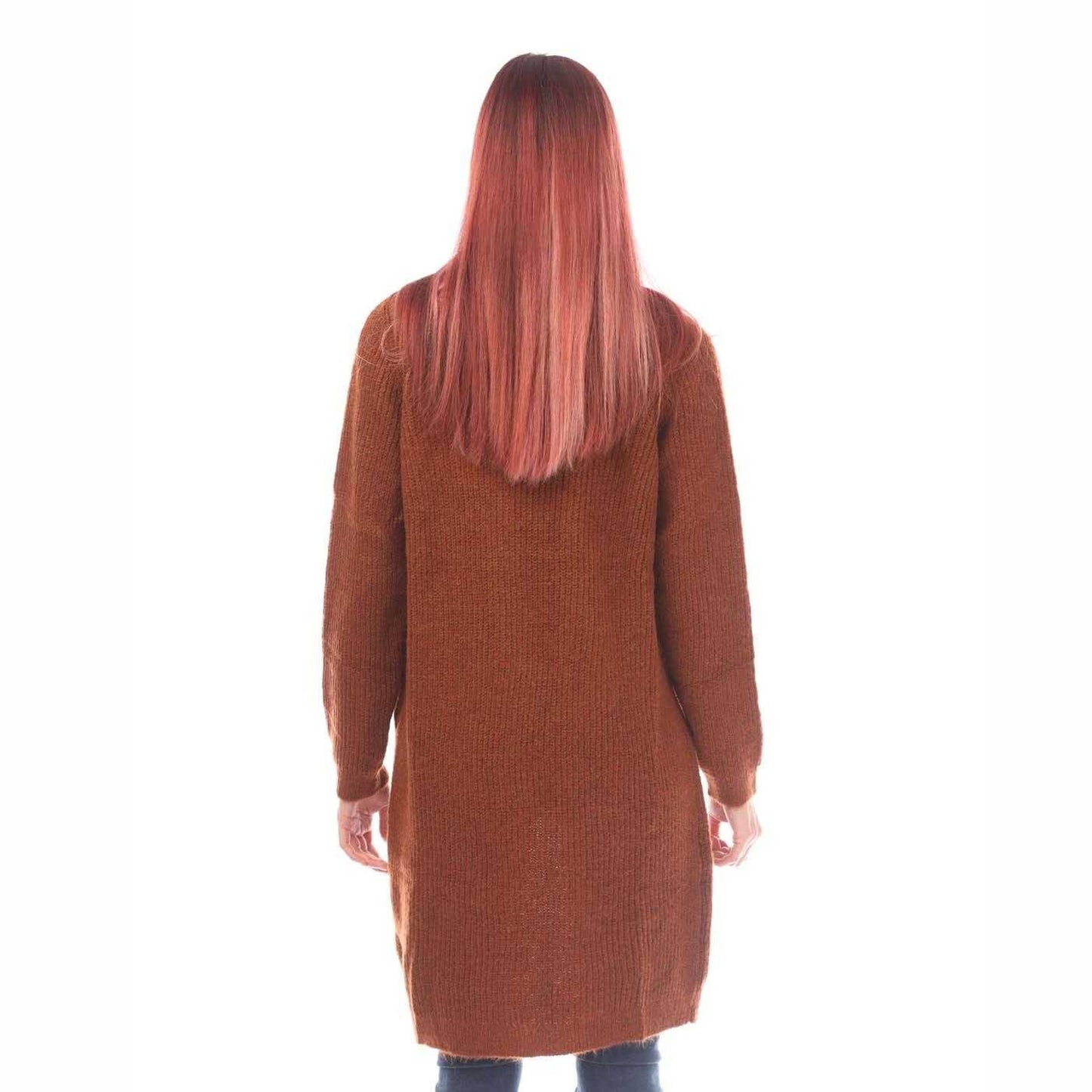 Brown - Back - Only Womens-Ladies Jade Open Cardigan