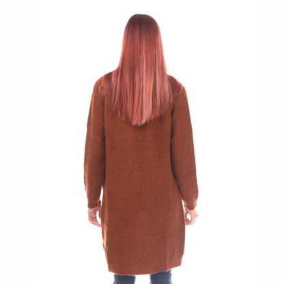 Brown - Back - Only Womens-Ladies Jade Open Cardigan