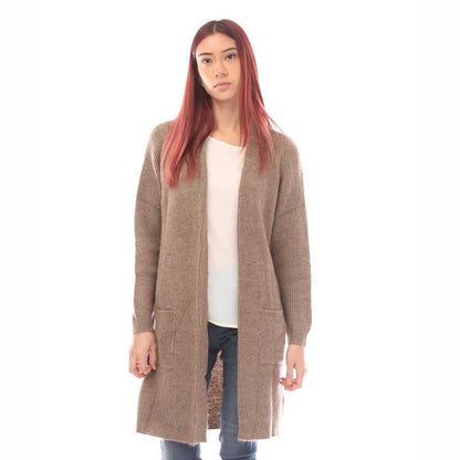 Taupe - Front - Only Womens-Ladies Jade Open Cardigan