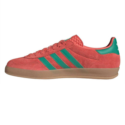 Scarlet - Side - Adidas Mens Gazelle Leather Trainers