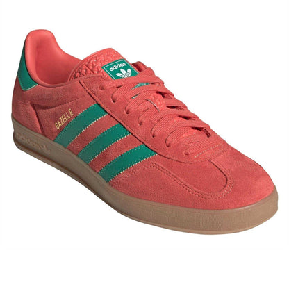 Scarlet - Pack Shot - Adidas Mens Gazelle Leather Trainers