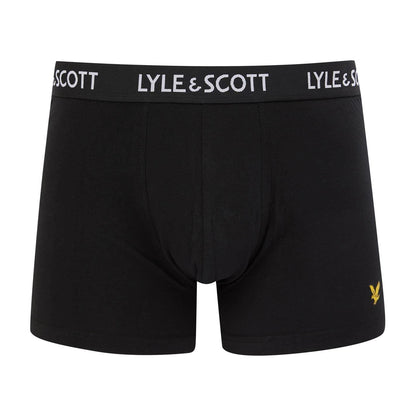 Black - Back - Lyle & Scott Mens Miller Regular Boxer Briefs (Pack of 5)