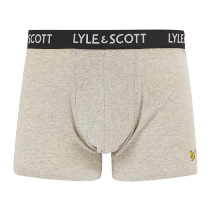 Black-Navy-Grey - Pack Shot - Lyle & Scott Mens Miller Regular Boxer Briefs (Pack of 5)