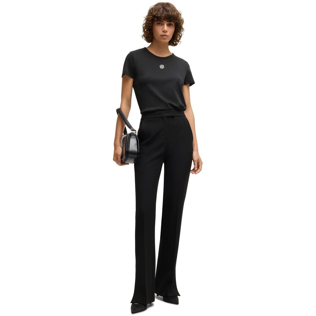 Black - Lifestyle - Boss Womens-Ladies Eventsa Logo T-Shirt
