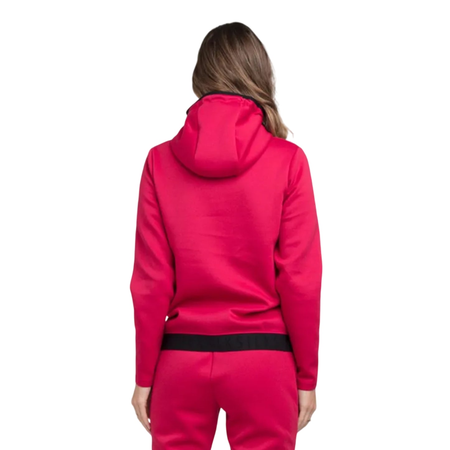 Pink - Back - SikSilk Womens-Ladies Exhibit Athlete Track Jacket