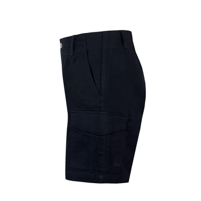 Black - Side - SoulCal Womens-Ladies Plain Cargo Shorts