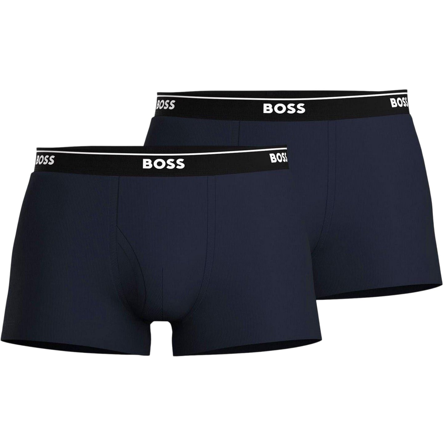 Navy - Front - Boss Mens Logo Boxer Shorts (Pack of 2)