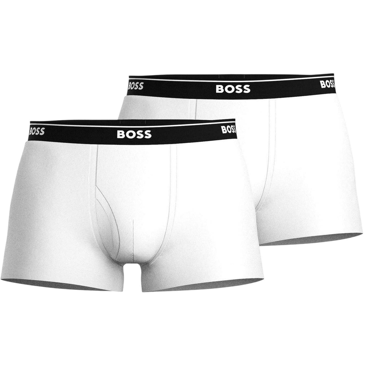 White - Front - Boss Mens Logo Boxer Shorts (Pack of 2)