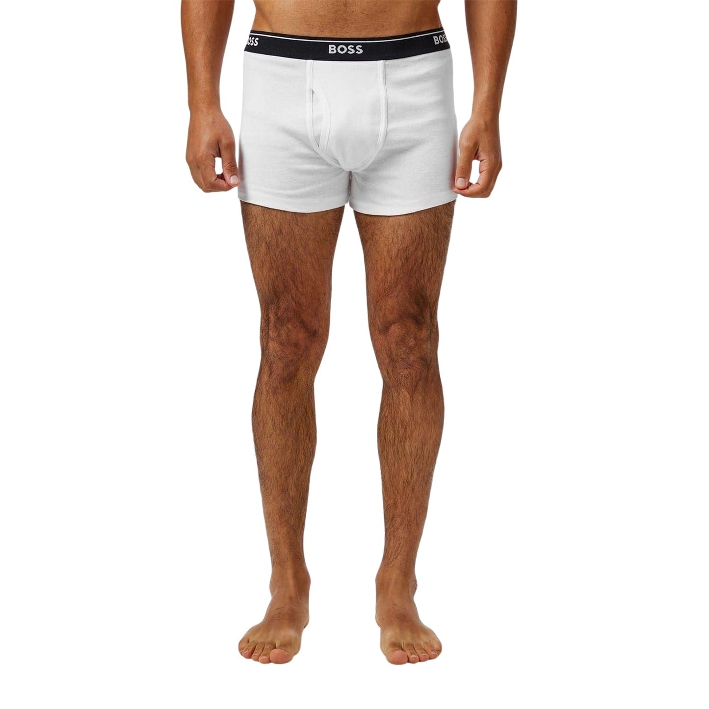 White - Side - Boss Mens Logo Boxer Shorts (Pack of 2)