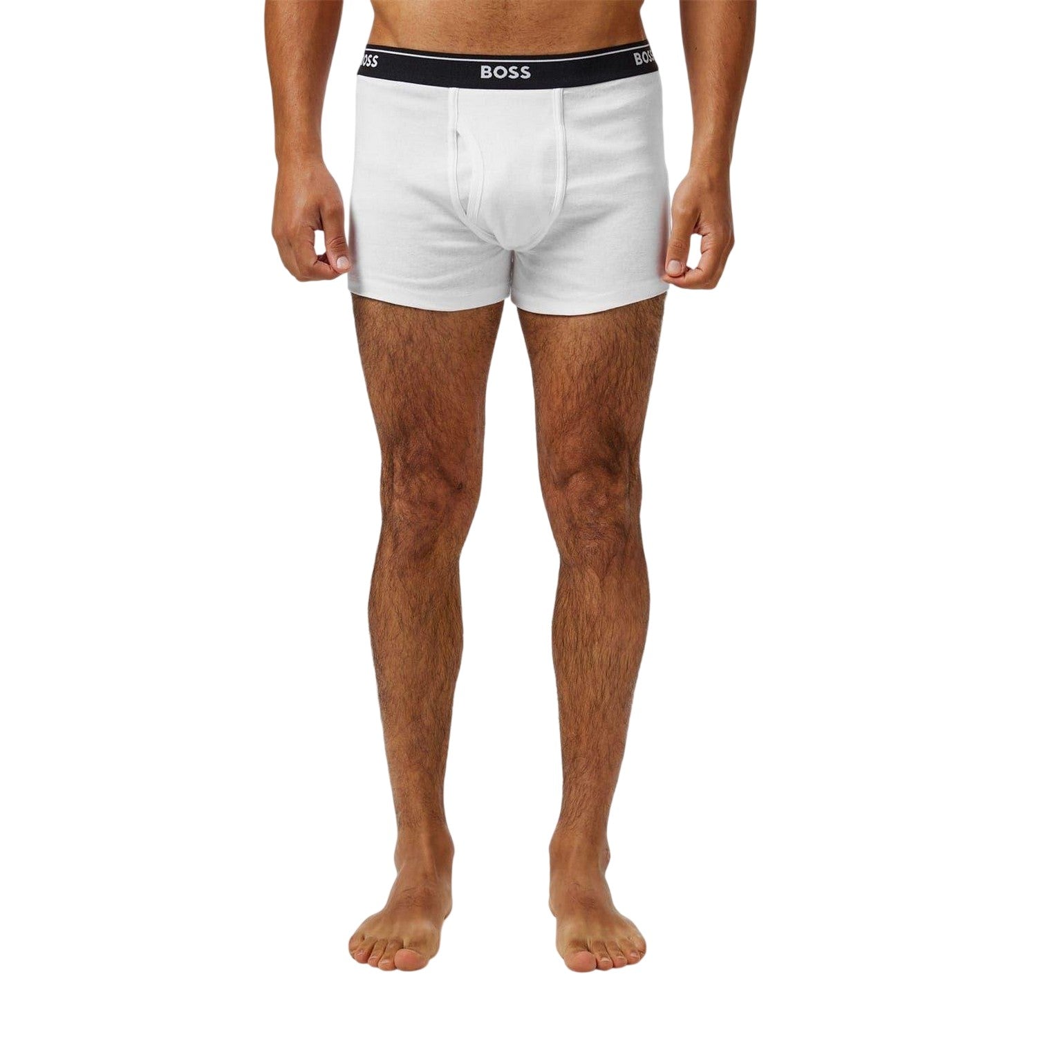 White - Side - Boss Mens Logo Boxer Shorts (Pack of 2)