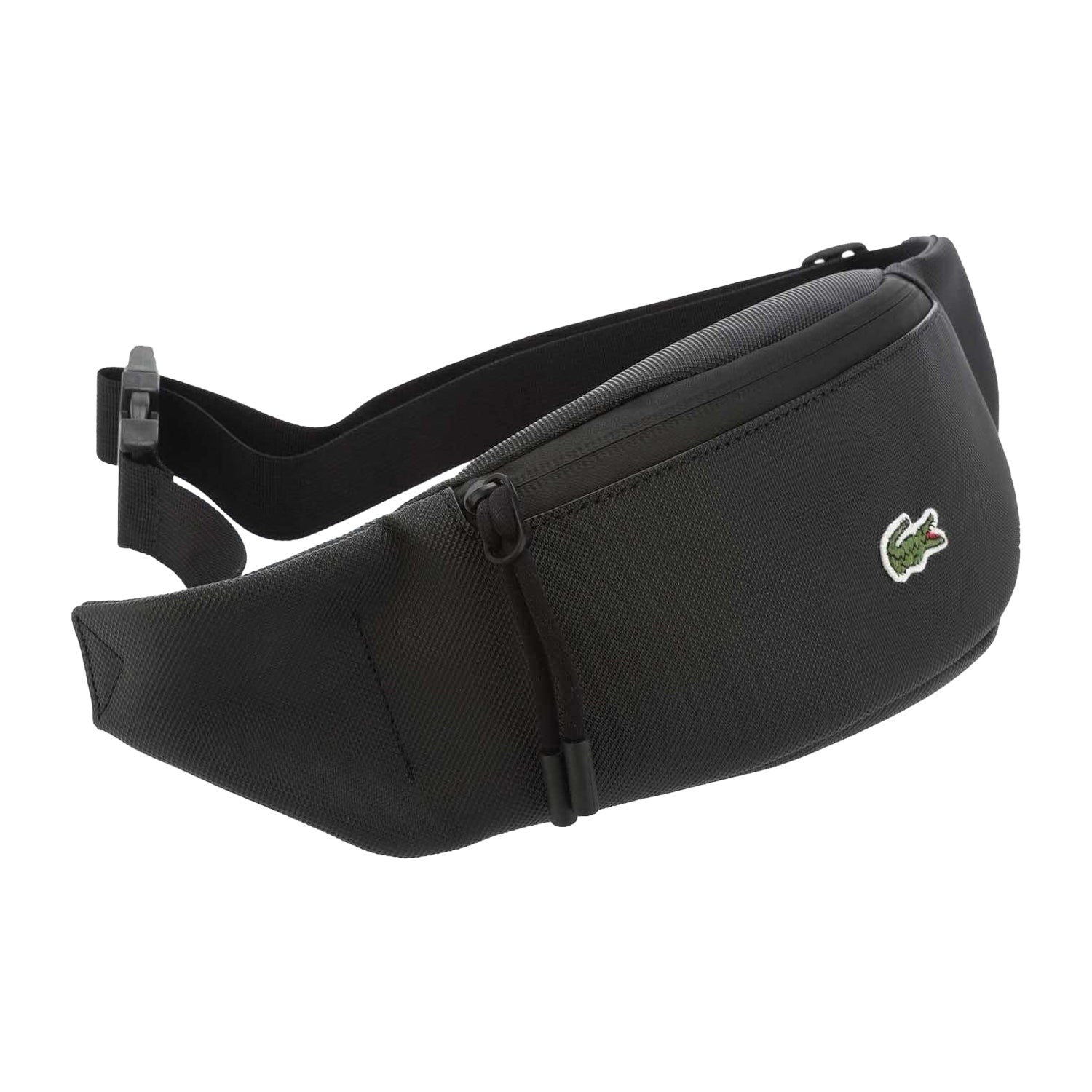 Black - Side - Lacoste Zipped Waist Bag