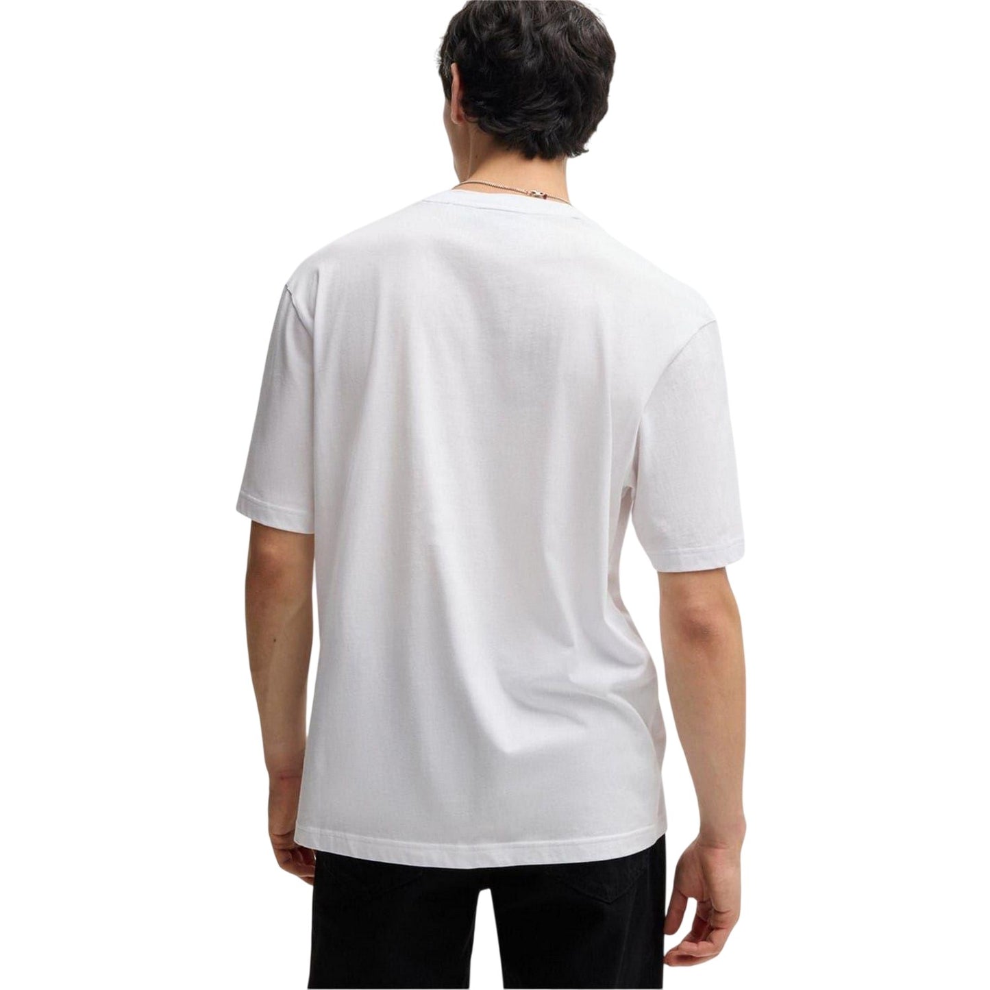 White - Back - Hugo Mens Repeat Logo Regular T-Shirt