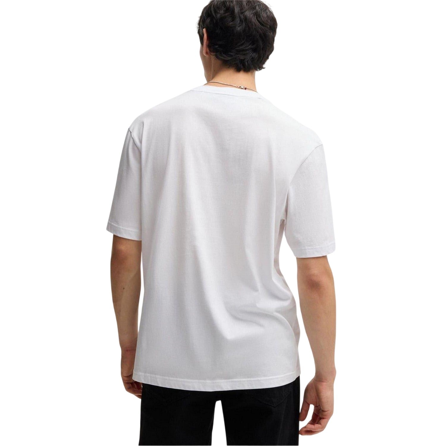 White - Back - Hugo Mens Repeat Logo Regular T-Shirt