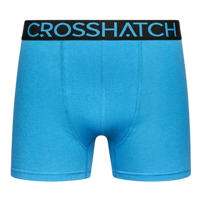 Multicoloured - Back - Crosshatch Mens Highlighter Cotton Blend Boxer Shorts (Pack of 12)