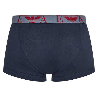 Blue-Red-White - Back - Emporio Armani Mens Cotton Blend Boxer Shorts (Pack of 3)