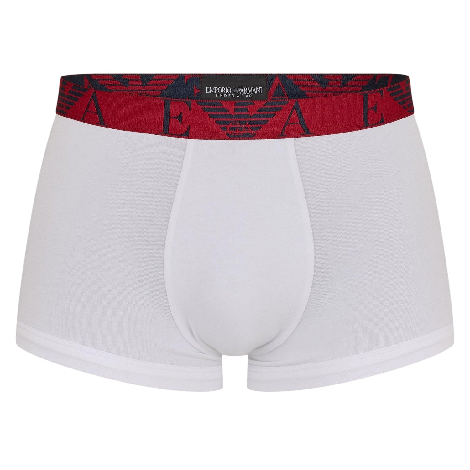 Blue-Red-White - Side - Emporio Armani Mens Cotton Blend Boxer Shorts (Pack of 3)