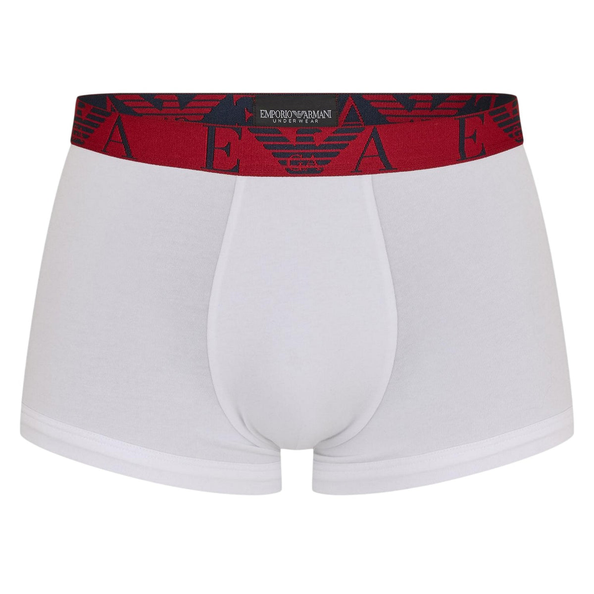 Blue-Red-White - Side - Emporio Armani Mens Cotton Blend Boxer Shorts (Pack of 3)