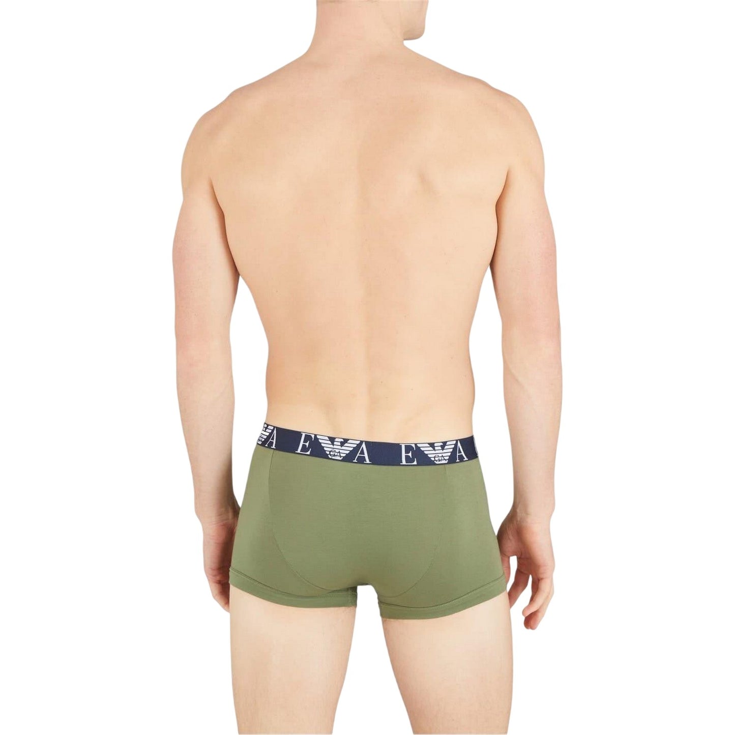 Green-Blue-Red - Back - Emporio Armani Mens Cotton Blend Boxer Shorts (Pack of 3)