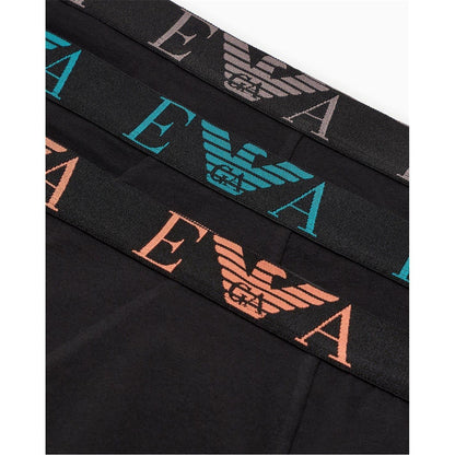 Black-Black - Lifestyle - Emporio Armani Mens Cotton Blend Boxer Shorts (Pack of 3)