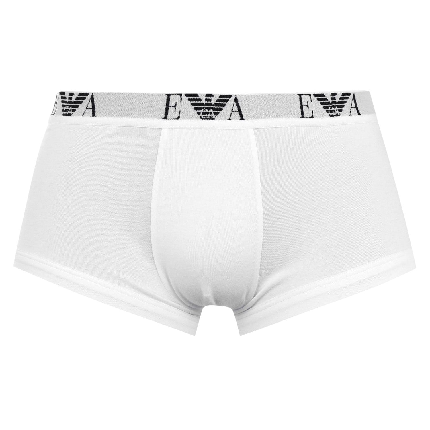 Black-Navy-White - Side - Emporio Armani Mens Cotton Blend Boxer Shorts (Pack of 3)