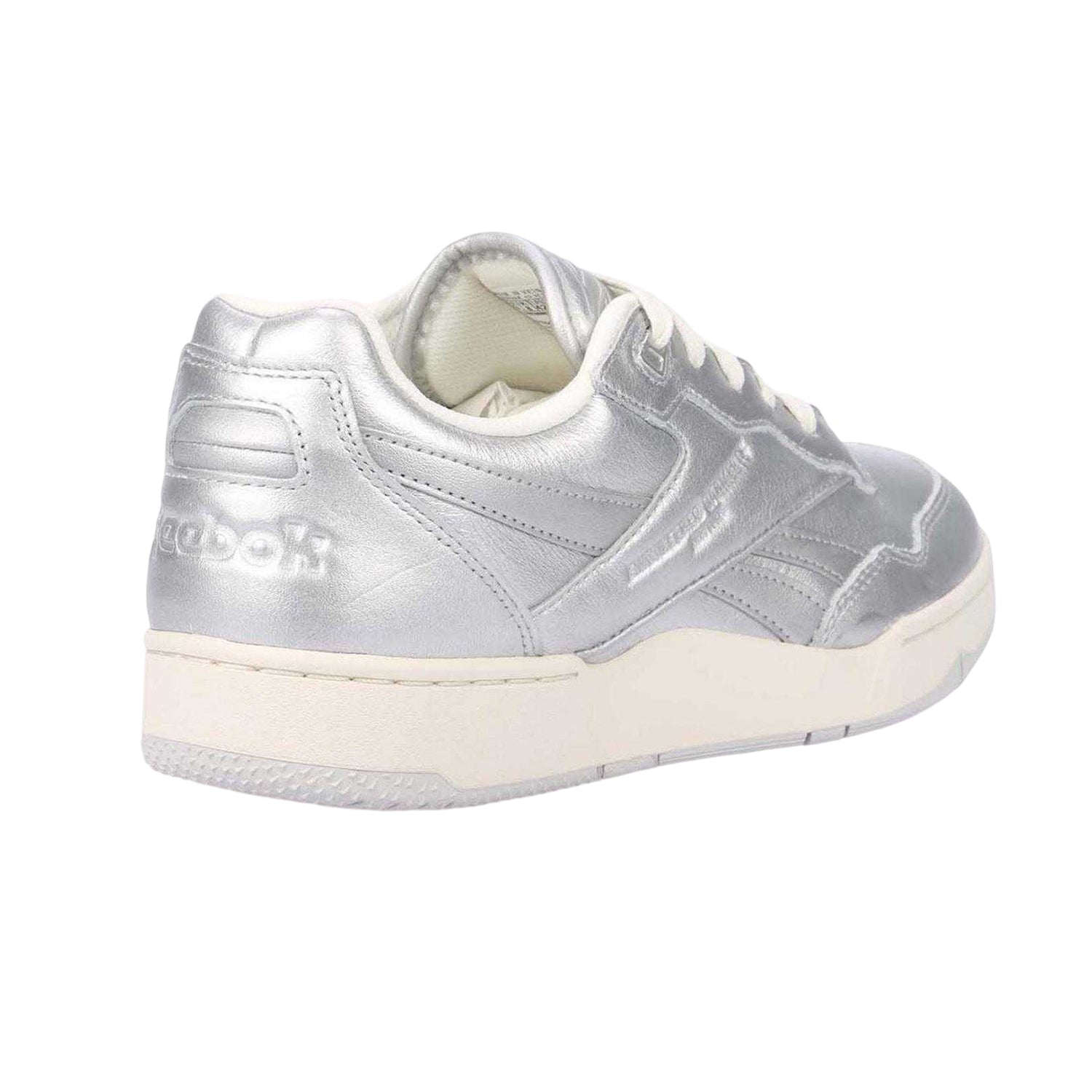 Silver - Back - Reebok Mens BB 4000 II Metallic Leather Trainers