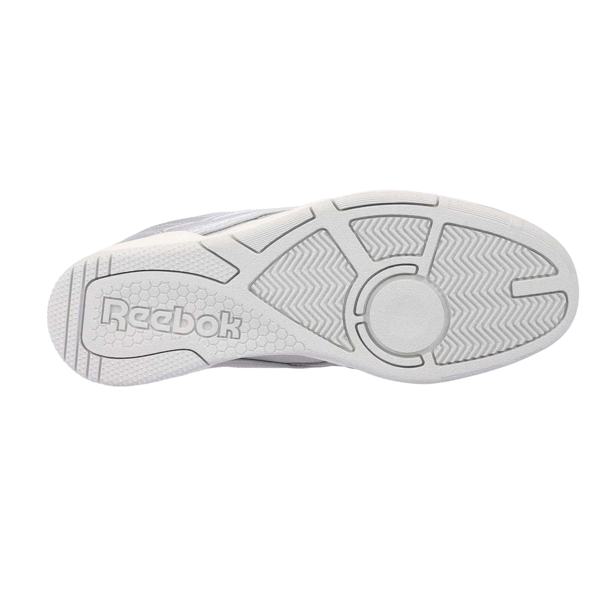 Silver - Side - Reebok Mens BB 4000 II Metallic Leather Trainers