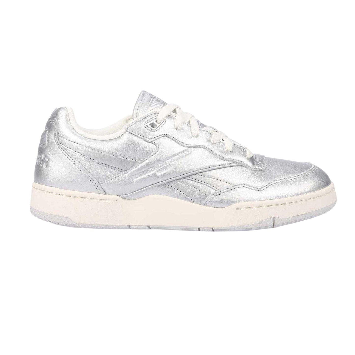 Silver - Front - Reebok Mens BB 4000 II Metallic Leather Trainers