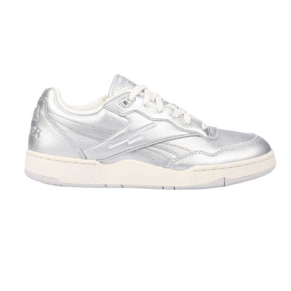 Silver - Front - Reebok Mens BB 4000 II Metallic Leather Trainers