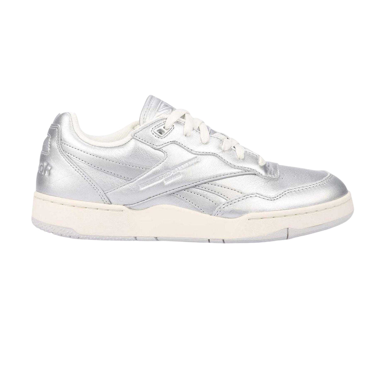 Silver - Front - Reebok Mens BB 4000 II Metallic Leather Trainers