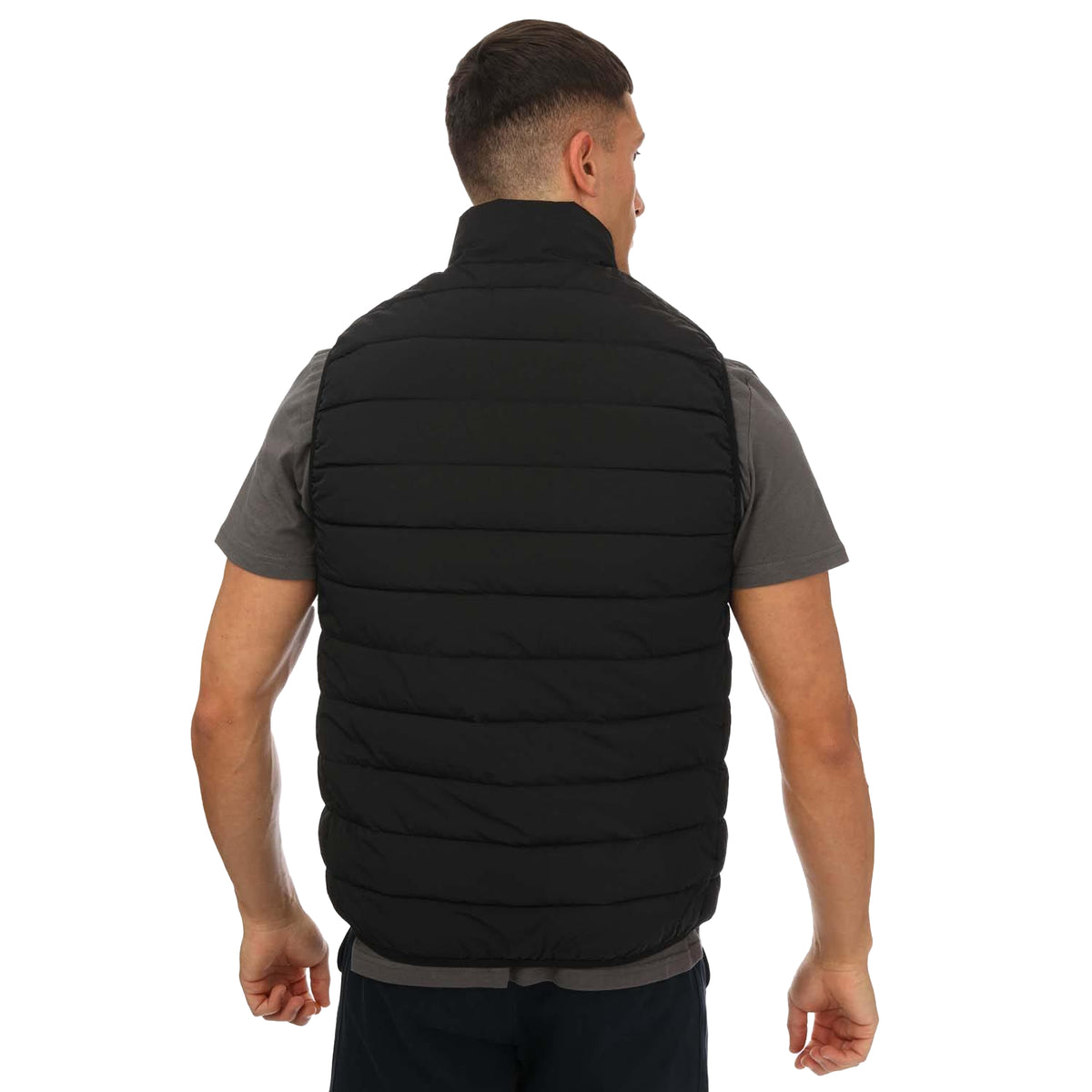 Black - Back - Weekend Offender Mens Jasper Padded Gilet