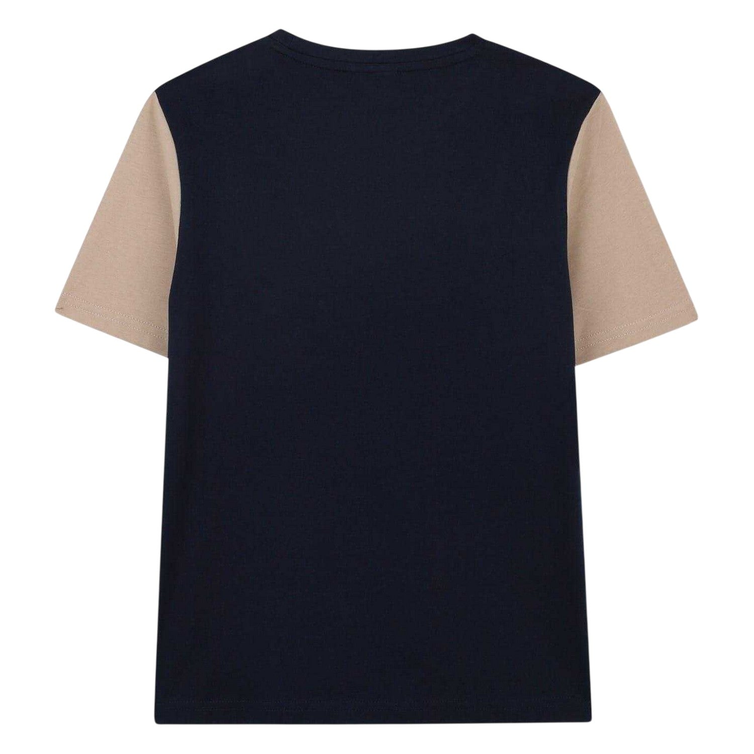 Navy - Back - Boss Childrens-Kids Colour Block Regular T-Shirt