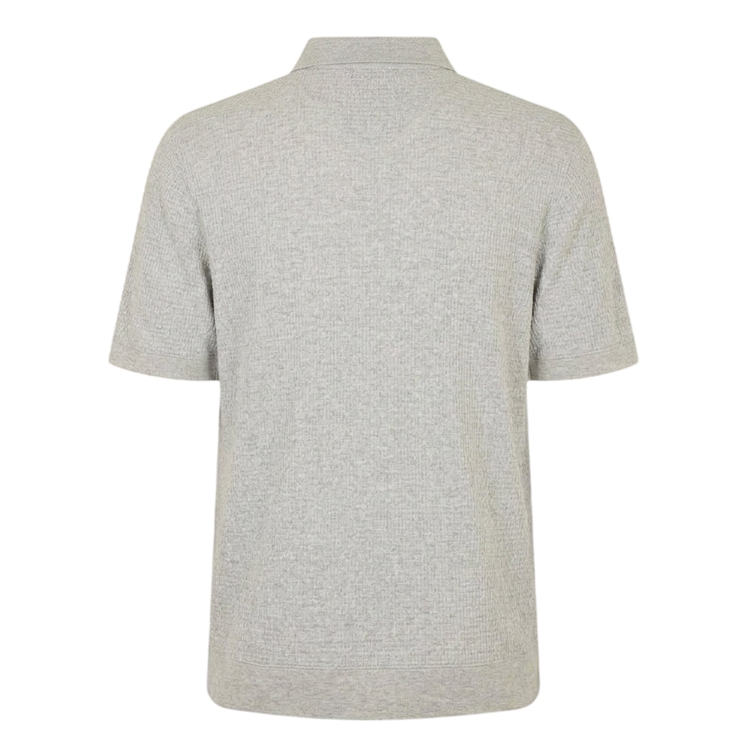 Light Grey - Back - Ted Baker Mens Textured Short-Sleeved Shirt