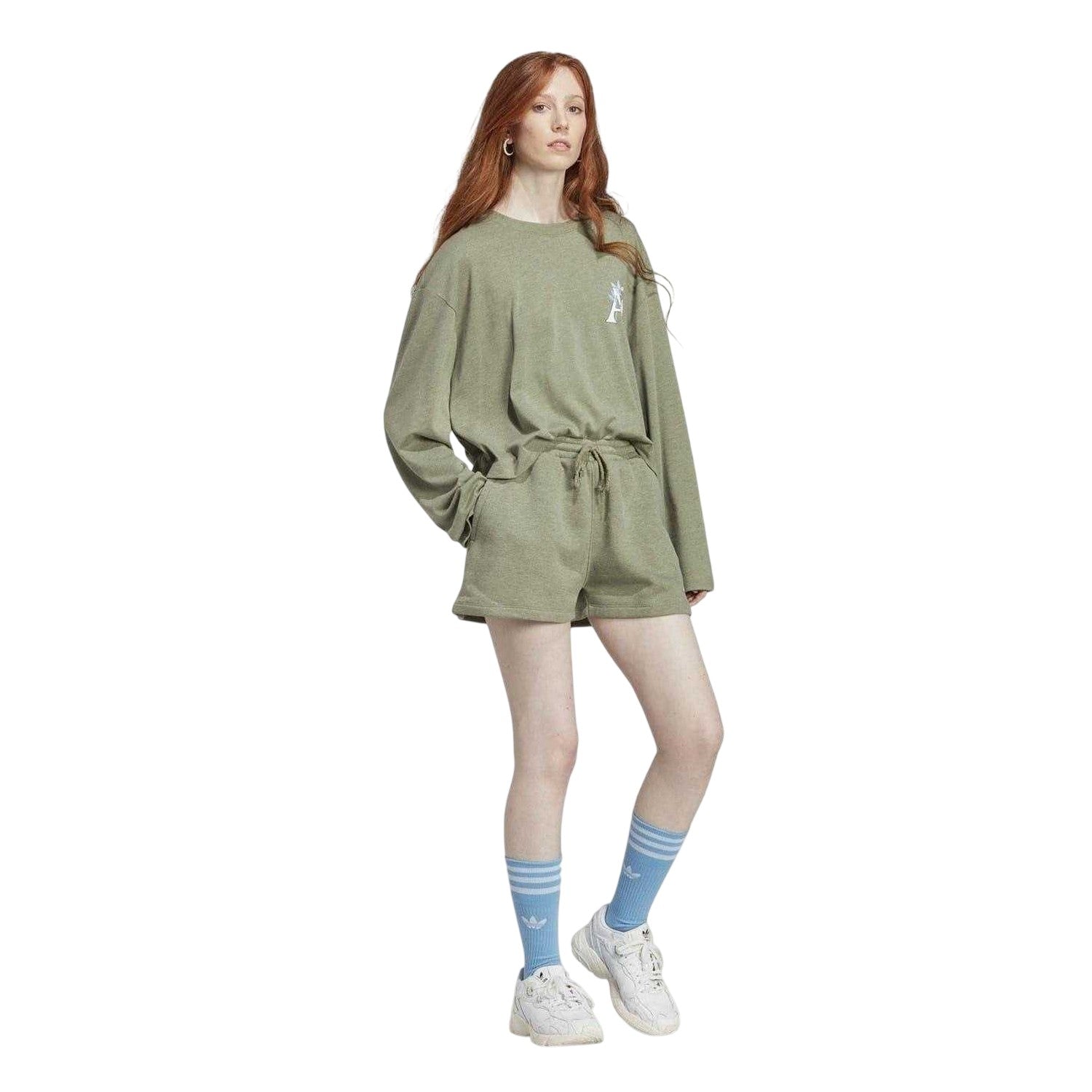 Green - Lifestyle - Moomin Womens-Ladies Adidas Sweat Shorts