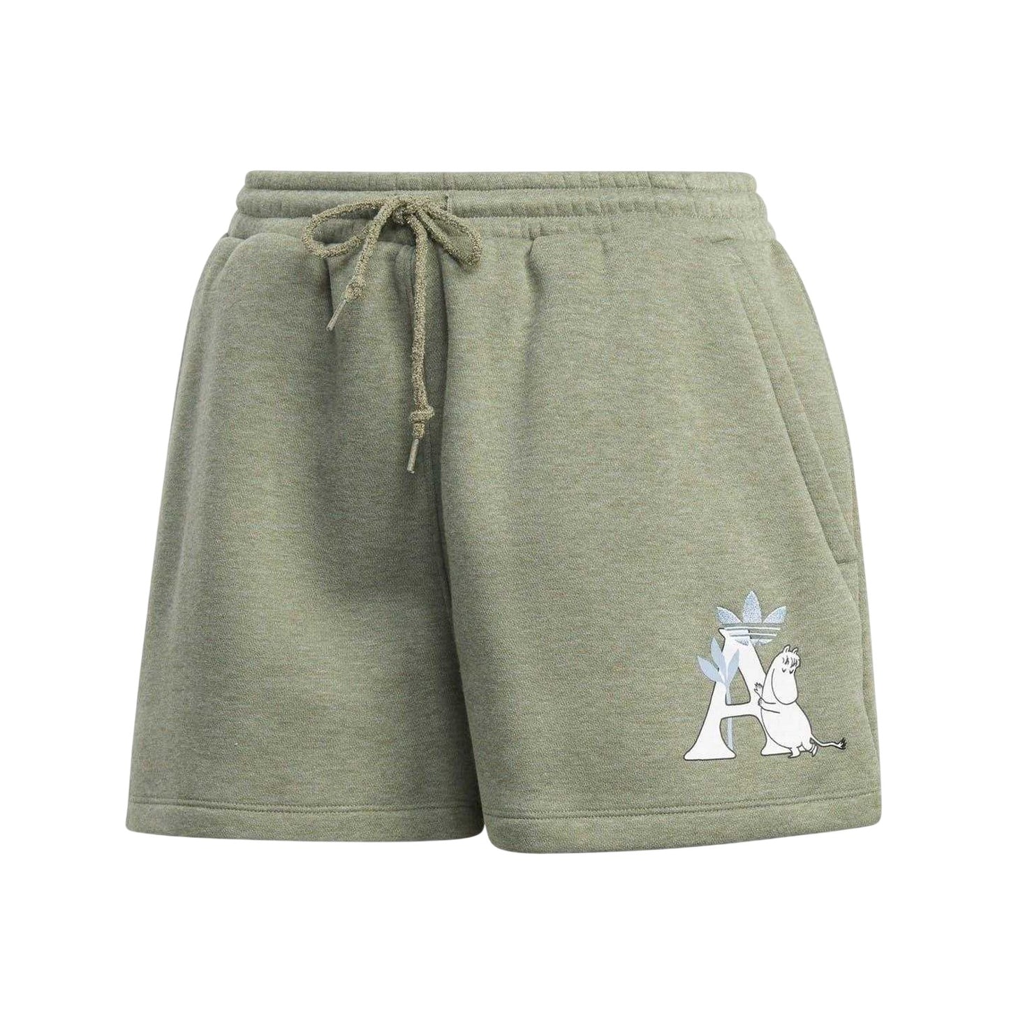 Green - Front - Moomin Womens-Ladies Adidas Sweat Shorts