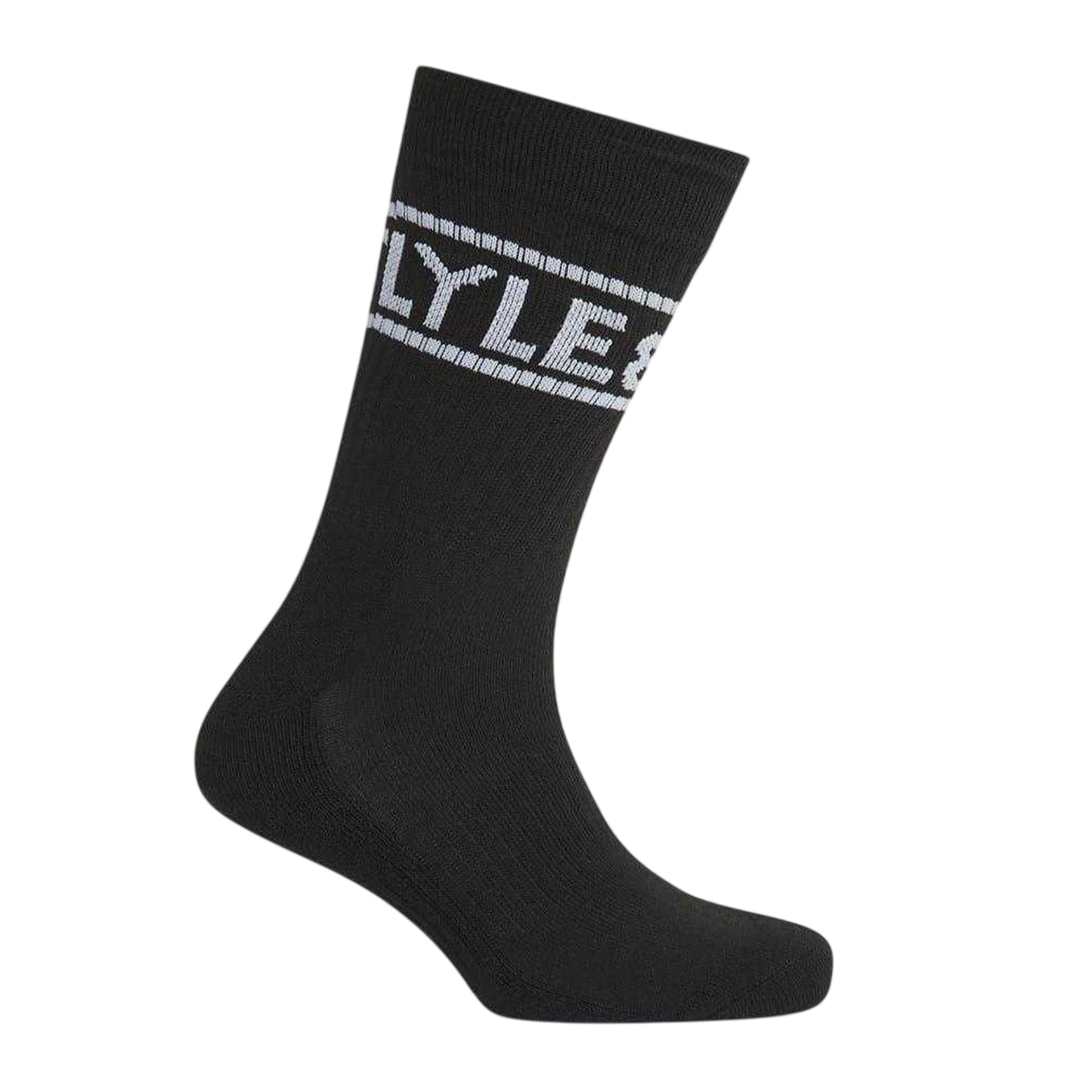 Black - Side - Lyle & Scott Mens Ackley Crew Socks