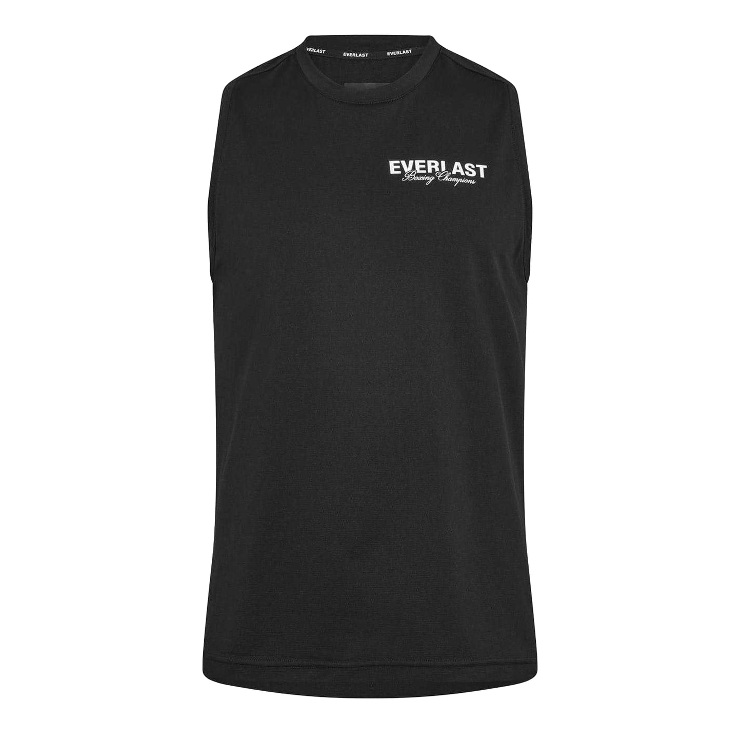 Black - Front - Everlast Mens Crew Neck Regular Vest Top