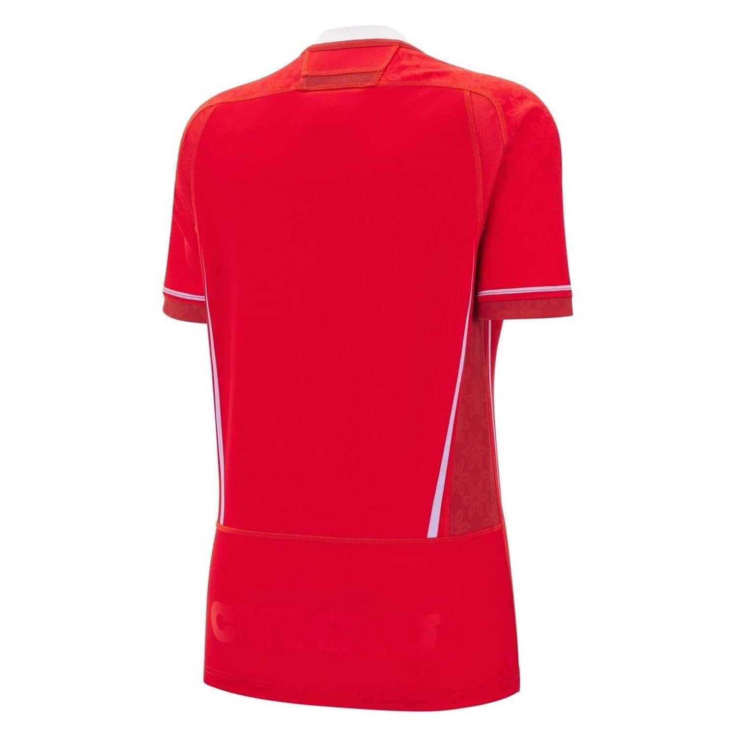 Red - Back - Macron Womens-Ladies Wales RU Rugby Home Jersey