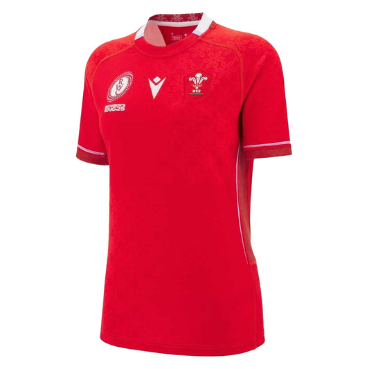 Red - Front - Macron Womens-Ladies Wales RU Rugby Home Jersey