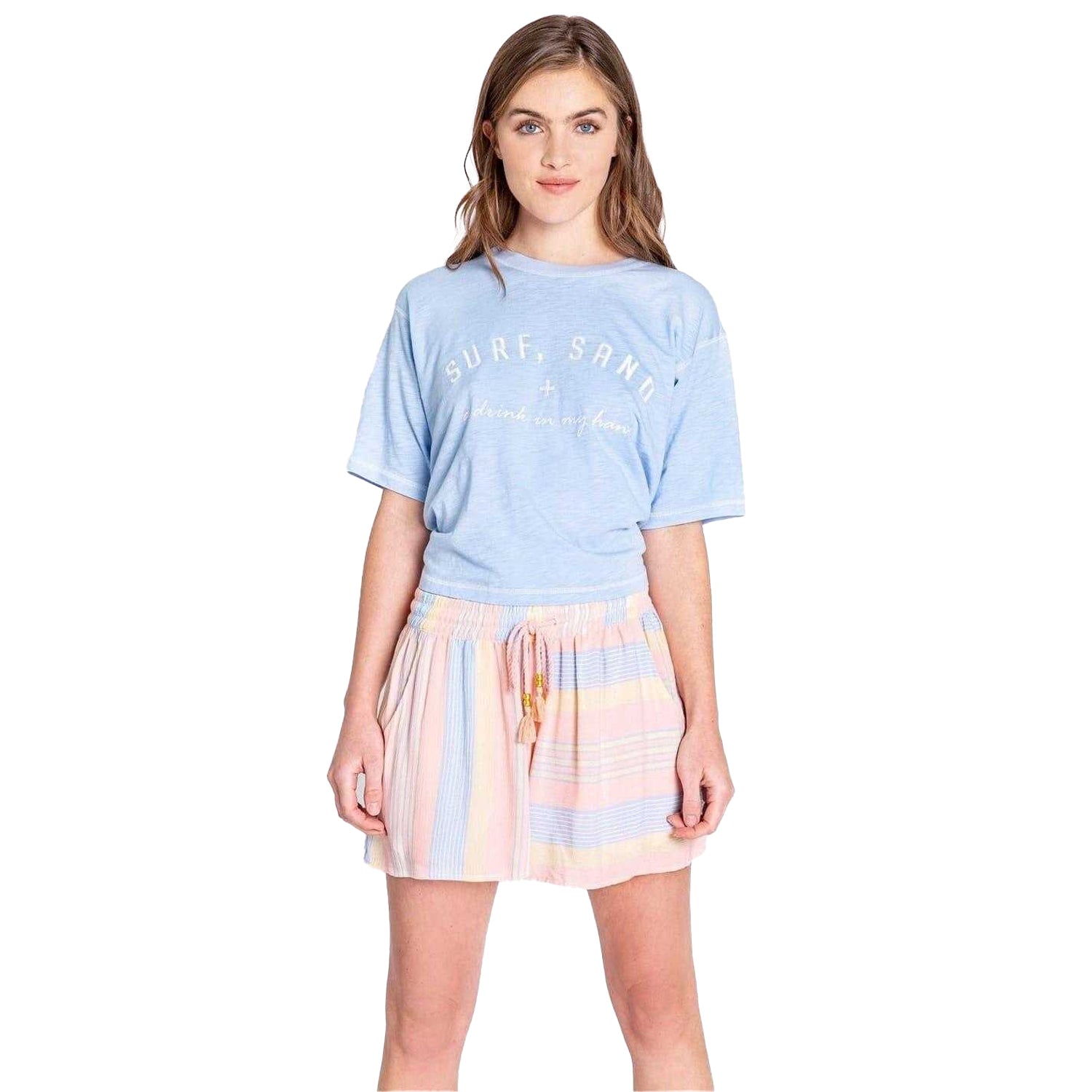 Multicoloured - Lifestyle - PJ Salvage Womens-Ladies Salvage Stripe Regular Lounge Shorts
